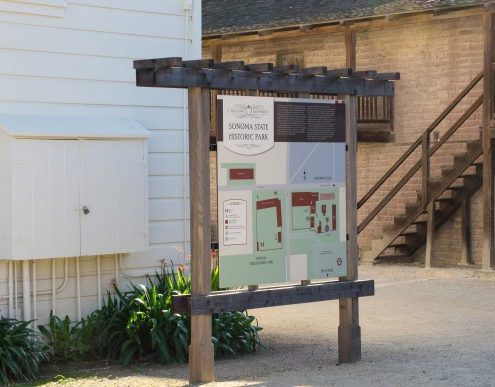 Outdoor Information Graphic Sign at Sonoma State Park