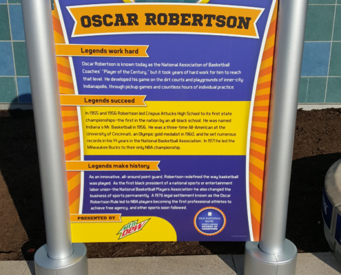 Indianapolis Children's Museum Small graphic panel in double pedestal