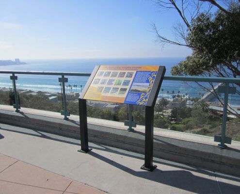 Outdoor Information Graphic Sign at Birch Aquarium at Scripps