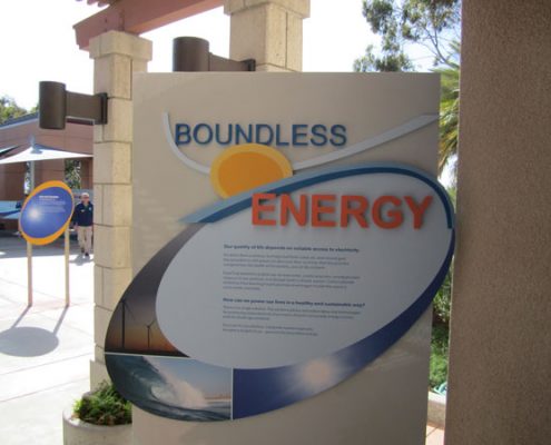 Outdoor Information Sign at Birch Aquarium at Scripps