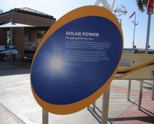 Outdoor Information Sign at Birch Aquarium at Scripps