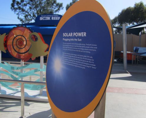 Outdoor Information Sign at Birch Aquarium at Scripps