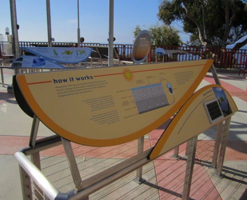Outdoor Information Graphic Sign at Birch Aquarium at Scripps