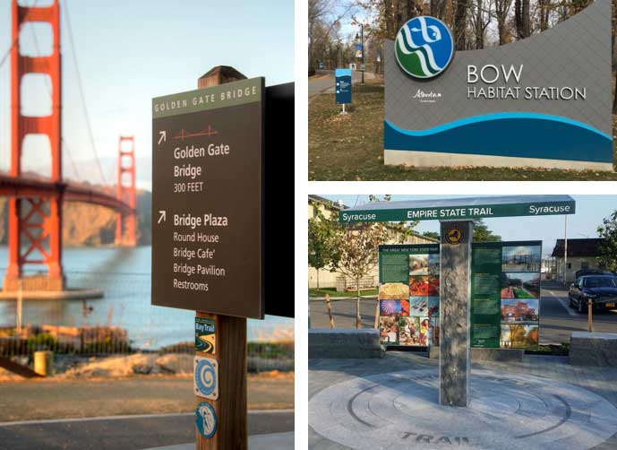 Outdoor Custom Wayfinding Signs