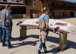 Weather Resistant Information Signage with People