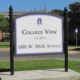 UMHB double pedestal identity and address sign